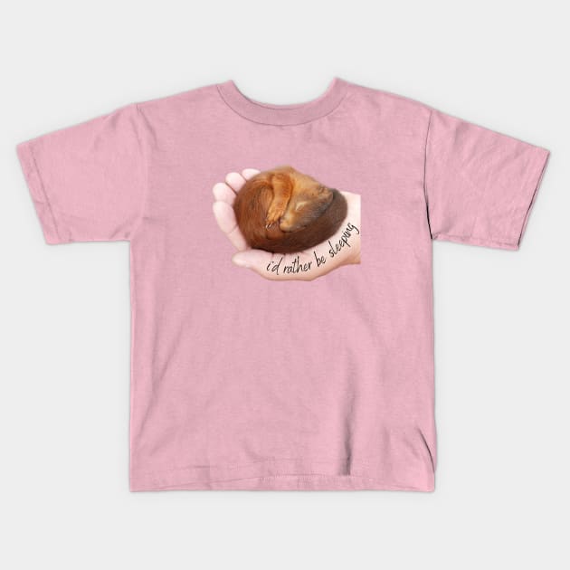 I'd rather be sleeping, cute squirrel Kids T-Shirt by Bailamor